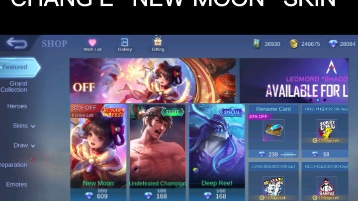 MLBB | Chang'e New Moon Skin