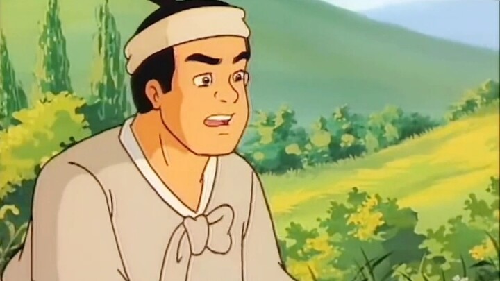 Để có thể ngủ suốt ngày, cậu bé đã mặc một tấm da bò và biến mình thành một con bò già.