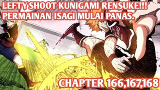 Alur Cerita BLUE LOCK Chapter 166,167,168 - YOICHI ISAGI MEMAKSA KUNIGAMI MEMASUKI MODE FLOW