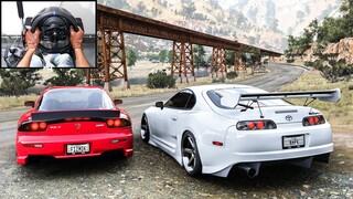 Toyota Supra MK4 & Mazda Rx-7 CONVOY | Forza Horizon 5 | Steering Wheel Gameplay