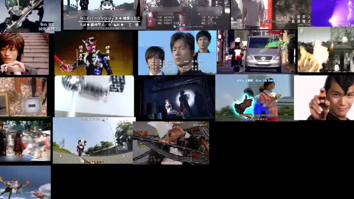 When the OP of Heisei Riders is played at the same time