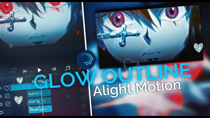 Tutorial Glow Outline || Alight Motion AMV | Free Project File