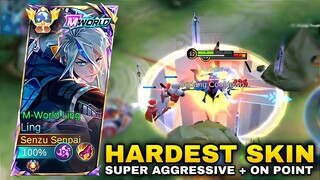 LING M-WORLD HARDEST SKIN EVER - HOW TO SEE THE SWORD? Ling Gameplay Mobile Legends