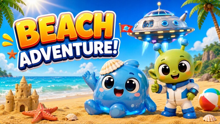 Nav & Bloop Go to the Beach! 🏖️ | English for Kids