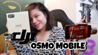 DJI OSMO MOBILE 3 UNBOXING! DJI BAKIT GANITO?!