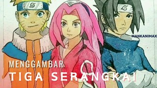 Menggambar Tiga Serangkai