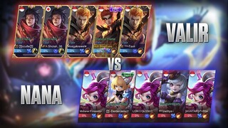 MIRROR MODE: 5 VALIR VS. 5 NANA!! | MIRROR MODE MOBILE LEGENDS BANG BANG