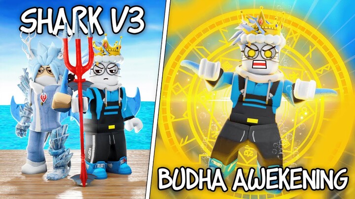 AKU UPGRADE RACE KE SHARK V3 DAN AWEKENING BUAH BUDHA DENGAN YOUTUBER INI - Roblox Blox Fruits #12