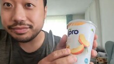 ASMR Eating Sounds - Alpro Peach Soy Yoghurt 🍶 (NO TALKING)