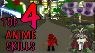 Top 4 Longest Range Anime Power/Skill in Anime Fighting Simulator|Top 1 has UNLI RANGE!!!