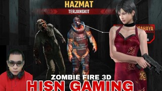 game zombie fire 3D.  zombie hazmat.  tembak di kepala