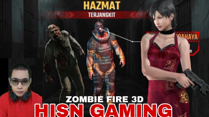 game zombie fire 3D.  zombie hazmat.  tembak di kepala