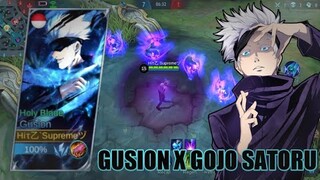 GUSION SKIN AS GOJO SATORU SCRIPT | JUJUTSU KAISEN | ABC FILE + NO PASSWORD - MOBILE LEGENDS