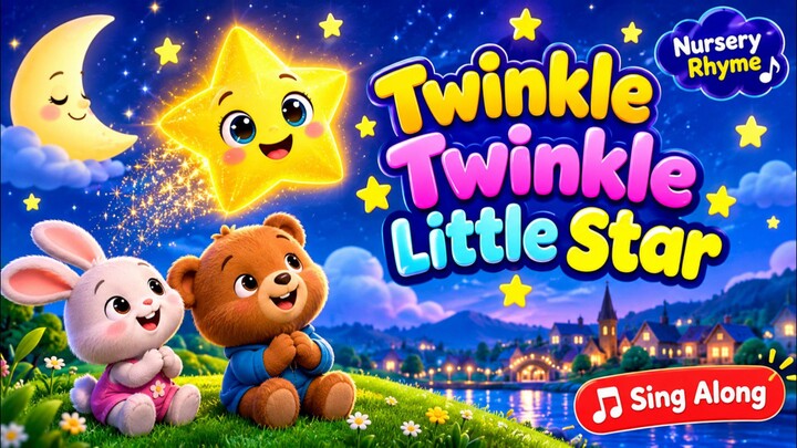 ⭐ Twinkle Twinkle Little Star ⭐ | Nursery Rhymes for Kids | 3D Animated Cartoon | Baby Songs