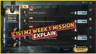 BGMi C1S1 M2  Week 1 Royal Pass Mission Explain | Week 1 RP Mission c1s1 M2 BGMI