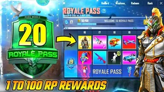 THÔNG TIN ROYALE PASS SEASON 20, THÚ CƯNG MỚI VÀ HÒM RP SỰ TRỞ LẠI CỦA MÙA 6 7 8 || PUBG MOBILE