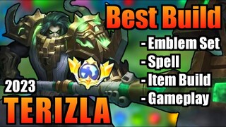 TERIZLA BEST BUILD 2023 | TOP 1 GLOBAL TERIZLA BUILD | TERIZLA - MOBILE LEGENDS | MLBB