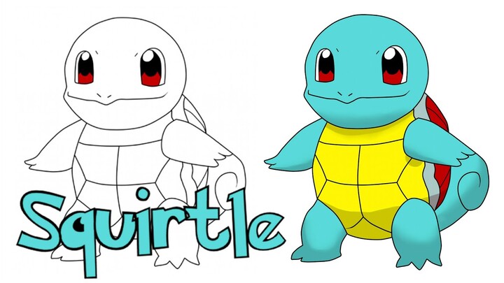 Menggambar Squirtle - Pokemon (Timelapse Drawing) by OST ANIME ID