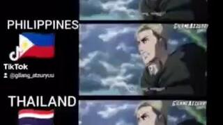 Erwin Attack on titan Dub Arab Thailand Philippines English