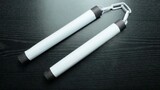 It's amazing how nunchucks can be made out of white paper!