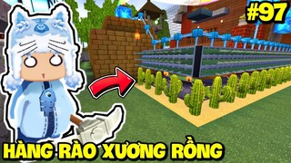 SINH TỒN THẾ GIỚI MỚI TẬP 97: MEOWPEO NÂNG CẤP HÀNG RÀO XƯƠNG RỒNG BẢO VỆ DÂN LÀNG TRONG MINI WORLD