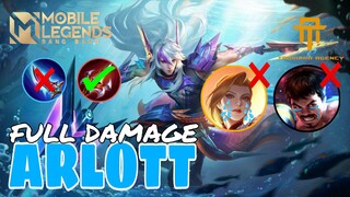 NEW ARLOTT ONE SHOT COMBO | GLOBAL ARLOTT BEST BUILD & EMBELM - MLBB