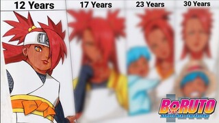 Drawing Akimichi Chocho in 12, 17, 23, and 30 Years Old | Timeskip | Boruto