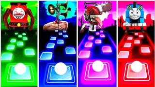 Choo Choo Charles vs Siren Head vs Chainsaw Man vs Thomas The Train I Tiles Hop EDM Rush Games 2023