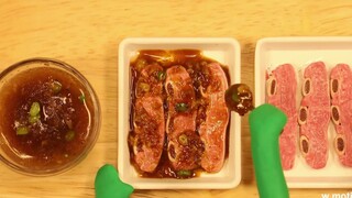 𝐀𝐧𝐢𝐦𝐞 𝐅𝐨𝐨𝐝｜Mô hình đồ ăn và nấu ăn thu nhỏ: Bít tết chiên mềm mịn｜Hoạt hình stop-motion vui nhộn