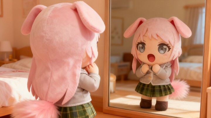 เสี่ยวไอ้หยินตื่นขึ้นมาพบว่าตัวเองกลายเป็นหมาขนสีชมพูไปแล้ว