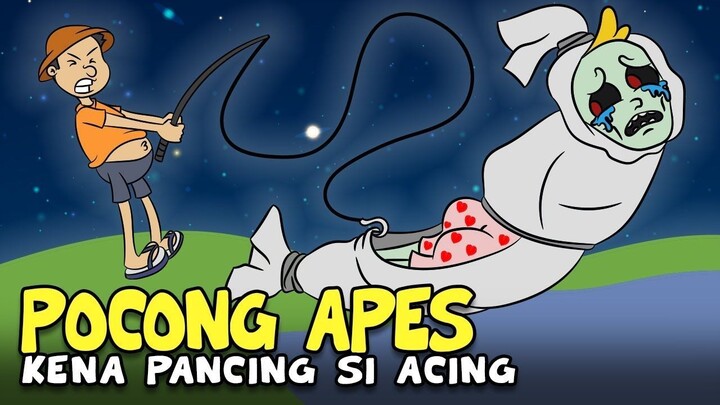 KARTUN LUCU MANCING TERBARU - Pocong Apes Kena Pancing, Si Acing Gagal Mancing L