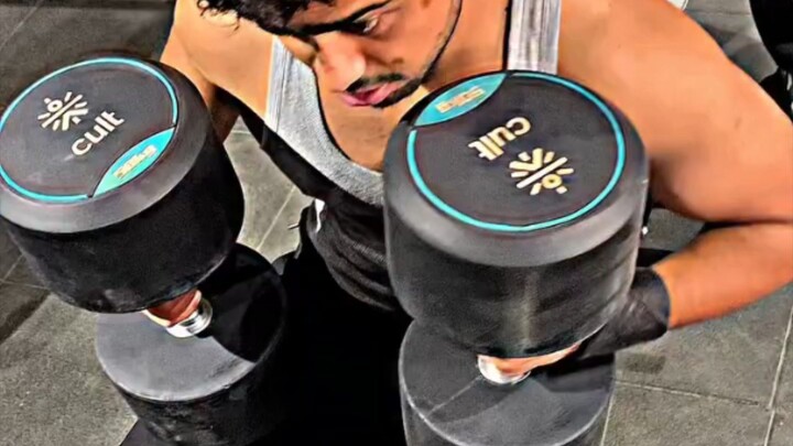 Indian Boy 50 kg dumble press 😱