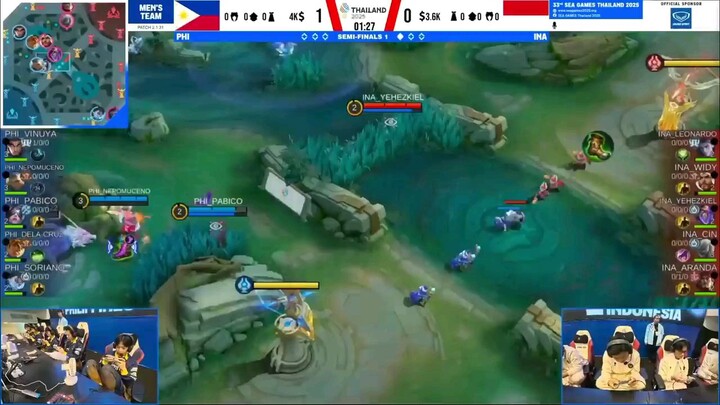 Philippines Vs Indonesia Game 2 Semifinal MLBB 33rd SEAGAMES 2025