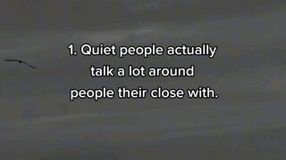 fact about quiet people totoo ba?