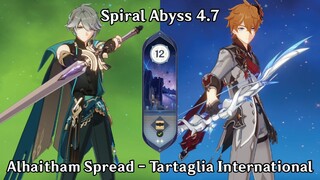 [Spiral Abyss 4.7] Alhaitham Spread and Tartaglia International - Genshin Impact Indonesia