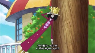 One Piece Funny Scene - Nami Punches Brook Because Of 45° And Skull Joke [ENG SUB] HD