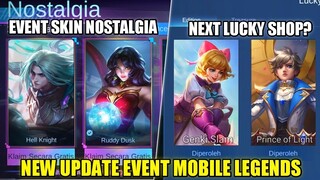 NEW UPDATE MLBB!! EVENT SKIN NOSTALGIA GRATIS DAN 3 SKIN TERBARU LUCKY SHOP - Mobile Legends