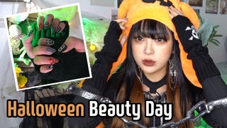 할로윈에 진심녀 브이로그🎃네일, 염색, 다이소, 스타벅스, 플라잉타이거 등등 (SUB) Halloween Fanatic's Vlog