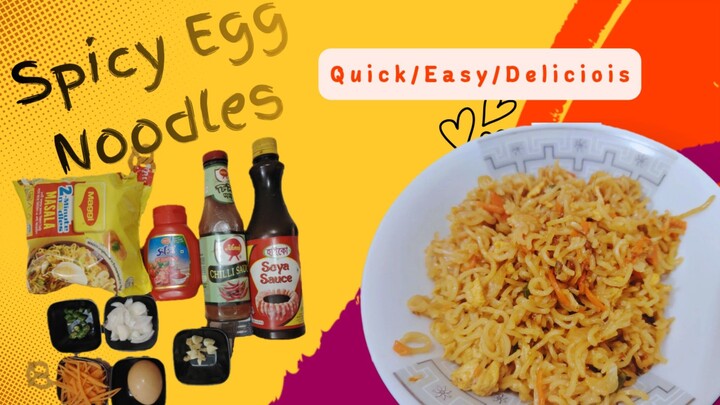 Spicy Egg Noodles | Easy & Delicious Homemade Recipe 🍜