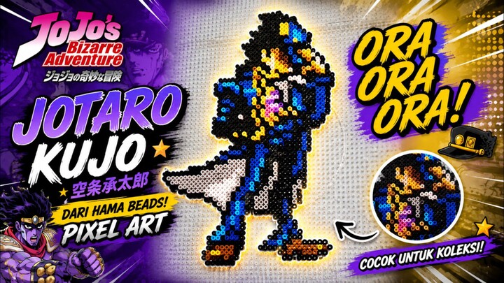 Pixel Art Jotaro JoJo dari Hama Beads 🔥