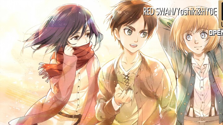 "Attack on Titan Season 3" - Red Swan/Yoshiki & HYDE - [4K60FPS] Pure animation without subtitles