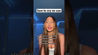 How to cry on cue FAST #actingtips