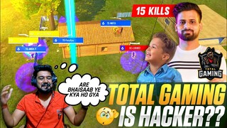 15 Kills By Total Gaming ES Hacker Or What? 😲 | Garena Freefire| Rocky & Rdx