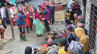 Dance in Nepalese traditional Music Panchebaja | Marriage in Nepal |