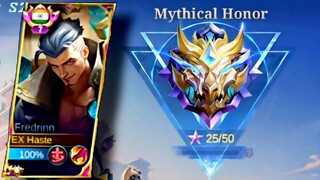 Finally!!! Mythical Honor | Fredrinn Solo Rank Gameplay | MLBB