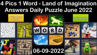 4 Pics 1 Word - Land of Imagination - 09 June 2022 - Answer Daily Puzzle + Bonus Puzzle