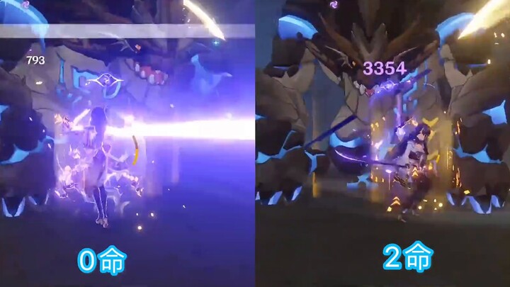 [ เก็นชินโอมแพกต์] 0 ชีวิต 2 ชีวิต Thor เปรียบเทียบความเสียหายในแนวนอน