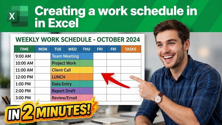 How to Create a Work Schedule in MS Excel (Updated 2026)