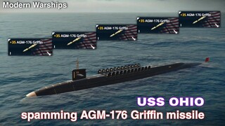 Modern Warships: USS OHIO spamming AGM-176 Griffin Missile.