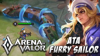 ATA: FURRY SAILOR GAMEPLAY | HEROIC SKIN | 𝐍𝐄𝐖 𝐒𝐊𝐈𝐍 | Arena of Valor